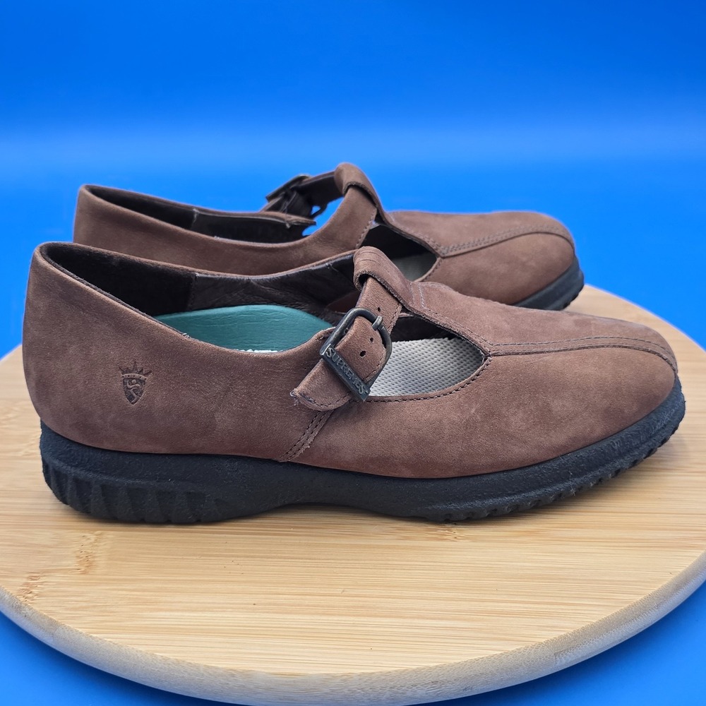 Supremes By Softspots Comfort Brown Leather Mary Jane Style Shoes Womens 6B EUC